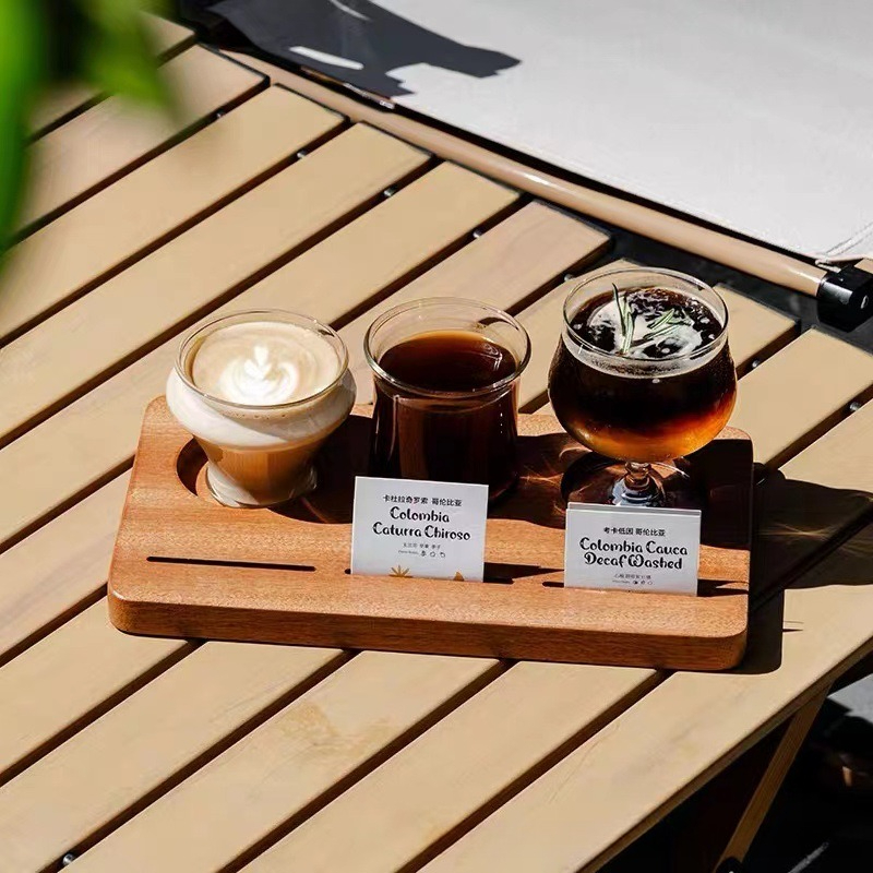 Wooden Coffee Cup Tray, Farm H - Farming Japan ulasan dan harga